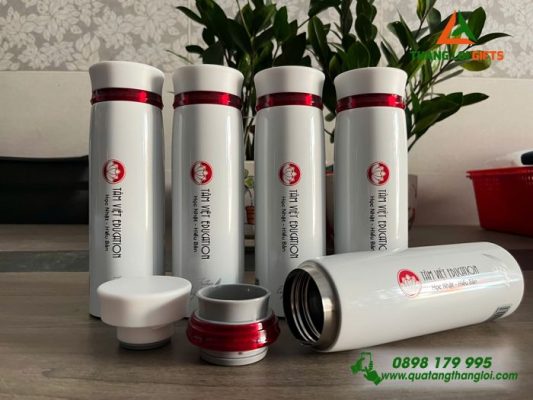 Binh Giu Nhiet Lock&Lock LHC4131 450ml - Mau Trang - In Logo TAM VIET Education