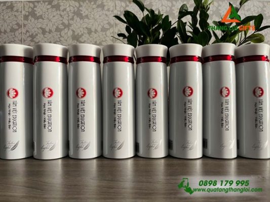 Binh Giu Nhiet Lock&Lock LHC4131 450ml - Mau Trang - In Logo TAM VIET Education
