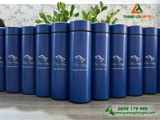 Binh Giu Nhiet Mau Xanh 500ml - Khac Logo Liên Hiep Phu Nu 20-10 