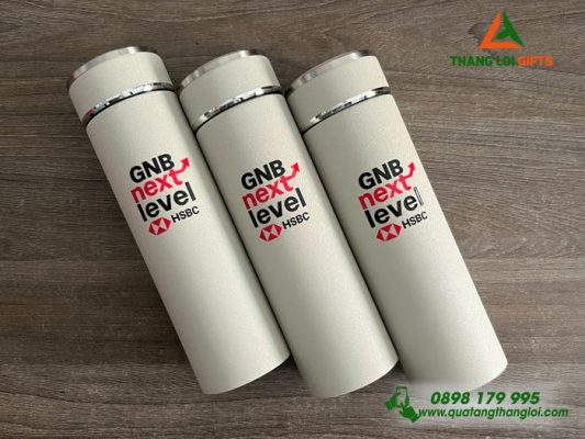 Binh Giu Nhiet Son Nham Mau Trang Kem - In Logo Ngan Hang HSBC