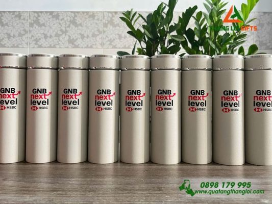 Binh Giu Nhiet Son Nham Mau Trang Kem - In Logo Ngan Hang HSBC