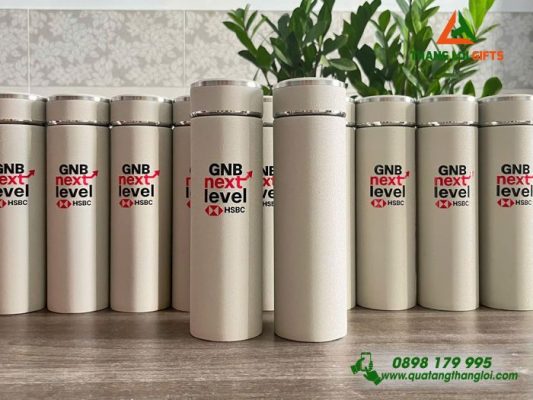 Binh Giu Nhiet Son Nham Mau Trang Kem - In Logo Ngan Hang HSBC