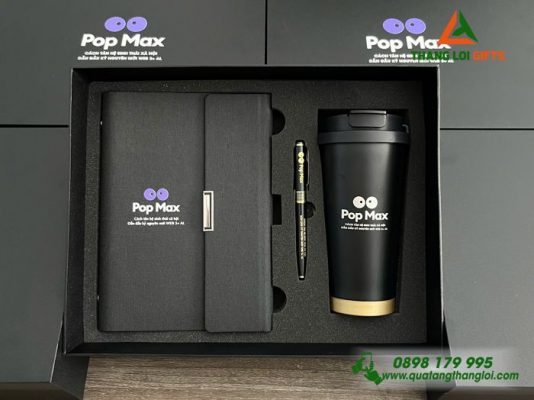 Bo Qua Tang (So+ Ly+ But) Mau Den - In Khac Logo Pop Max
