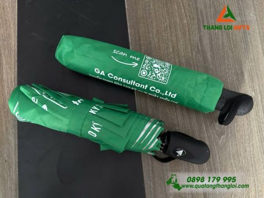 Du cam tay mau xanh in ten cong ty GA Consultant Co.,Ltd