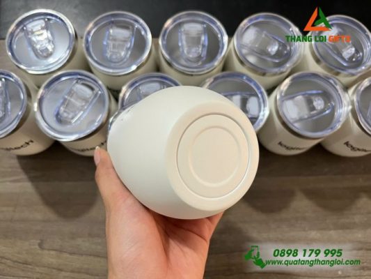Ly Giu Nhiet 350ml Mau Trang - In Logo Logitech