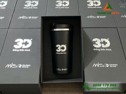 Ly Giu Nhiet 510ml Mau Den - Khac Logo Y Nha Khoa 3D