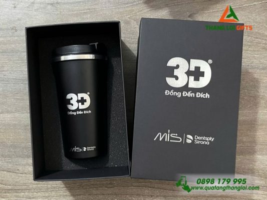 Ly Giu Nhiet 510ml Mau Den - Khac Logo Y Nha Khoa 3D