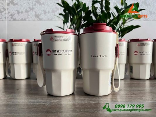 Ly Giữ Nhiệt Lock&Lock LHC4340 450ml – In Logo Tâm Việt Education