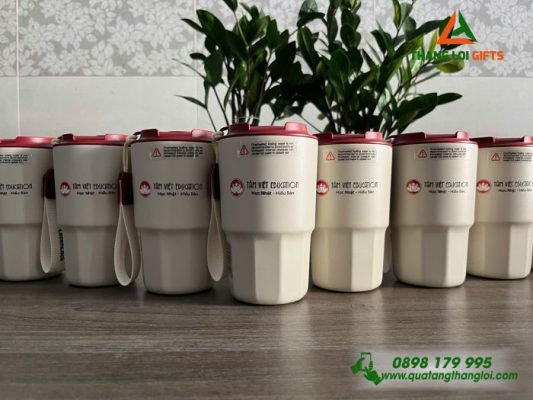 Ly Giữ Nhiệt Lock&Lock LHC4340 450ml – In Logo Tâm Việt Education
