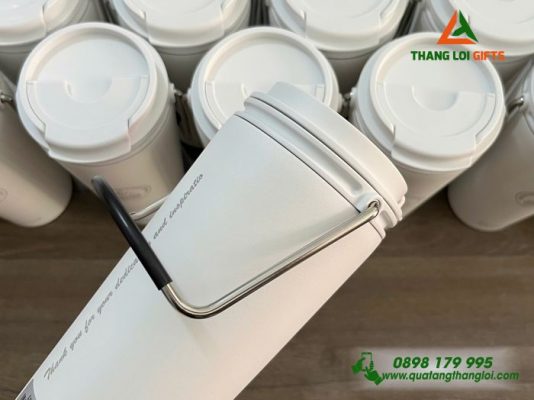 Ly Giu Nhiet Lock&Lock LHC4269 540ml Mau Trang - Khac Logo Growing Together 