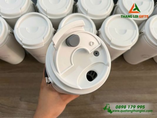 Ly Giu Nhiet Lock&Lock LHC4269 540ml Mau Trang - Khac Logo Growing Together 