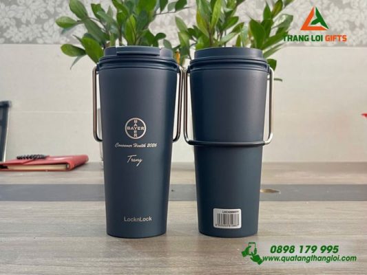 Ly Giu Nhiet Lock&Lock LHC4269 540ml Mau Xanh Navy - Khac Logo Doanh Nghiep BAYER