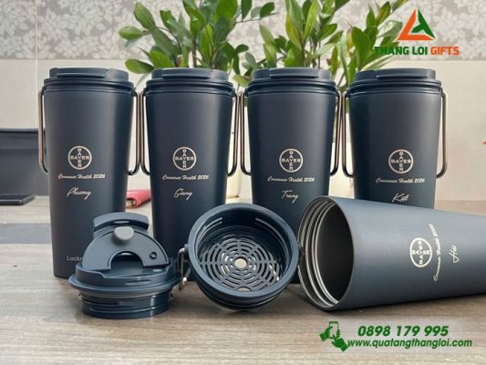 Ly Giu Nhiet Lock&Lock LHC4269 540ml Mau Xanh Navy - Khac Logo Doanh Nghiep BAYER
