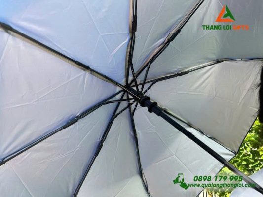 Ô Dù Cầm Tay Gập 3 Màu Xanh Đậm – In Logo Tổng Lãnh Sự Quán Thái Lan Tại TP.HCM