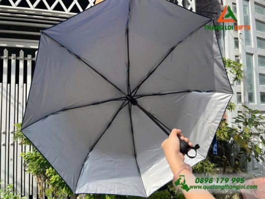 Ô Dù Cầm Tay Gập 3 Màu Xanh Đậm – In Logo Tổng Lãnh Sự Quán Thái Lan Tại TP.HCM