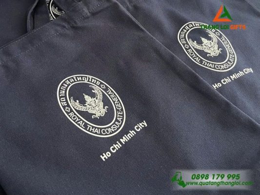 Túi Vải Canvas Màu Xanh Đậm – In Logo Tổng Lãnh Sự Quán Thái Lan Tại TP.HCM (