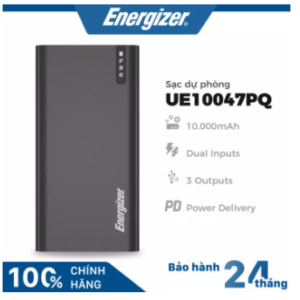 Pin Sac du phong Energizer 10.000mAh UE10047PQ (mau den) in khac logo