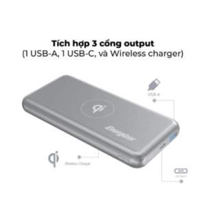 Pin Sac du phong Energizer 10,000mAh 3.7V Li- QE10007PQ - Tich hop sac khong day & Sac nhanh