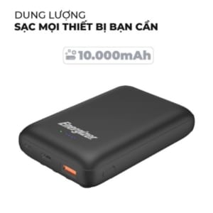 Pin Sac Du Phong Energizer QP10000PQBK 10,000mAh - Tich hop sac nhanh , sac khong day