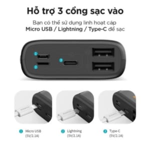 Pin sac du phong Romoss Ares 20 20.000mAh LED 3 in logo theo yeu cau