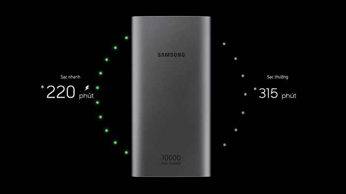 Pin Sạc Dự Phòng Samsung 10000mAh chính hãng - màu Trắng Bạc khắc logo