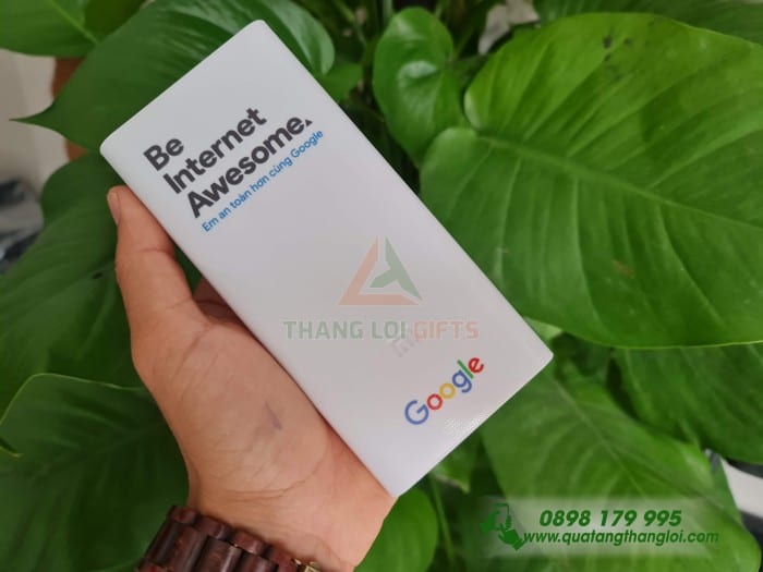 PXT 09 - Pin Sac Du Phong Xiaomi 20000mAh in logo GOOGLE lam qua tang