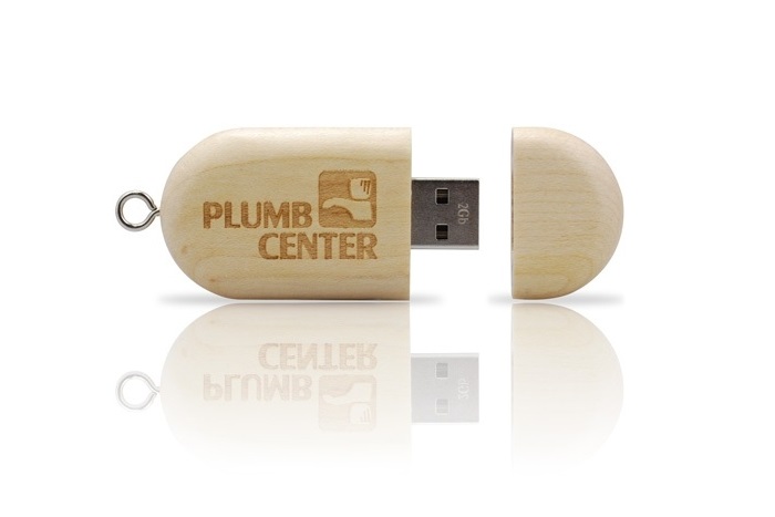 UGT 04 - USB Vỏ gô nắp đẩy khắc logo