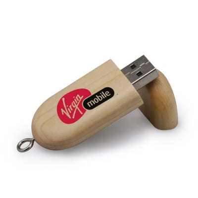 UGT 04 - USB Vỏ gô nắp đẩy khắc logo