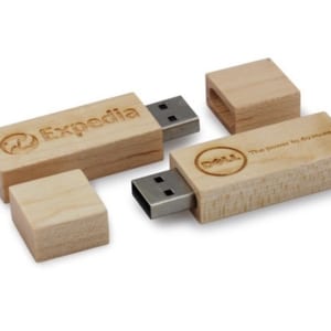 UGT 07 - USB Vỏ gỗ nắp đẩy khắc logo quà tặng