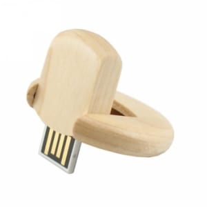 UGT 10 - USB Gỗ trồn xoay in logo làm quà tặng