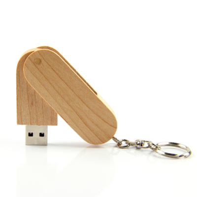 UGT 13 - USB Vỏ gôc xoay bo tròn in logo tặng khách hàng 