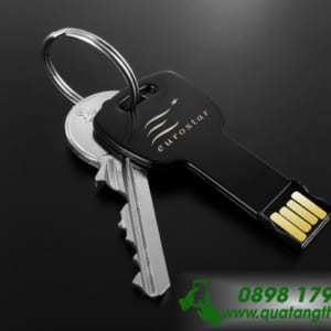 UKT 03 - USB chìa khóa kim loại in khắc logo