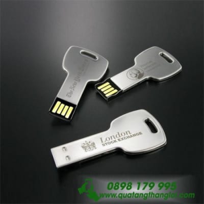 UKT 03 - USB chìa khóa kim loại in khắc logo