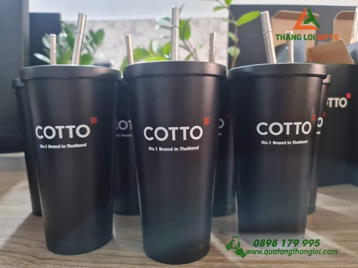 Ly giữ nhiệt kèm ống hút in logo COTTO (2)