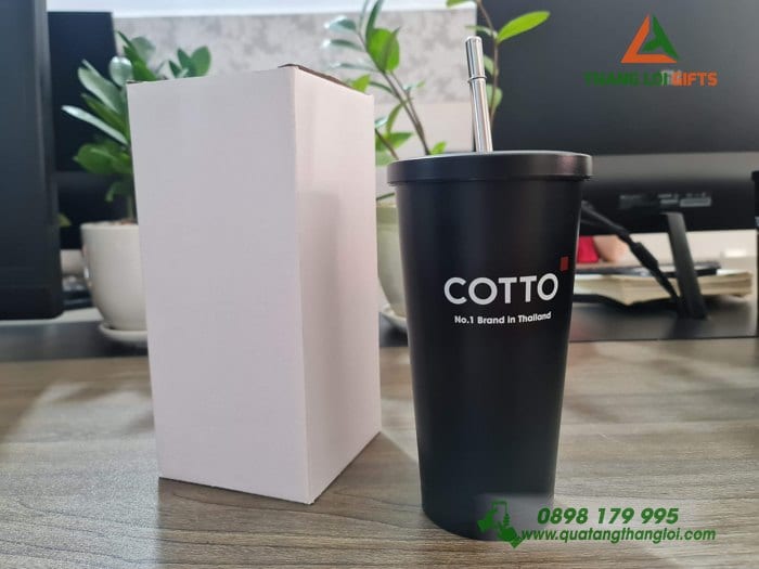 Ly giữ nhiệt kèm ống hút in logo COTTO (9)