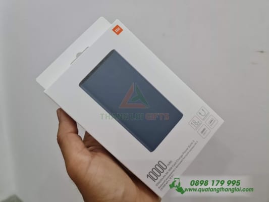 Pin Sạc Dự Phòng Xiaomi Gen 3 10000mAh - In khắc Logo FINANCIAL-GROUP