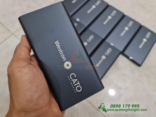 Pin sạc dự phòng Xiaomi Gen 3 10000mAh màu đen - In logo Westcon