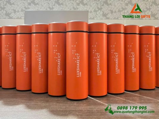 Binh Giu Nhiet Mau Cam - In Logo Su Kien Doanh Nghiep Luxshare ICT