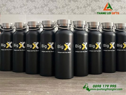 Binh Giu Nhiet Mau Den 500ml Quai Xach - In Logo Doanh Nghiep BIGX