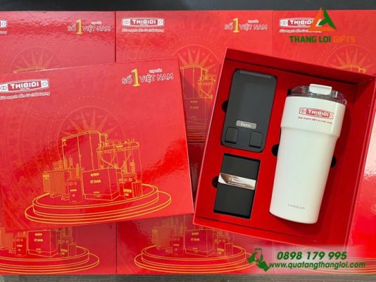 Bo Qua Tang (Ly Lock+ Namecard+ GIa Do) - In Khac Logo Doanh Nghiep THIBIDI