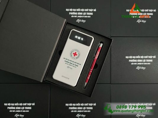 Bo Qua Tang (Pin Sac & But Bi) - In Khac Logo Hoi Chu Thap Do Viet Nam