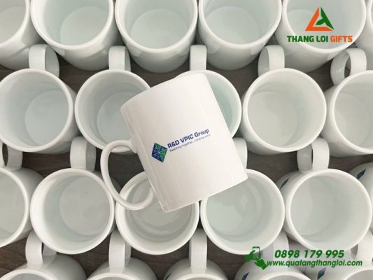 Ly Su Bat Trang Mau Trang - In Logo Doanh Nghiep R&D VPIC Group