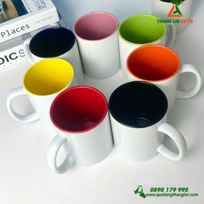 Cốc Sứ Đủ Màu Sắc In Logo Làm Quà Tặng