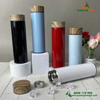 Bình giữ nhiệt Nắp gõ Flat 500ml In khắc logo và nội dung theo yêu cầu