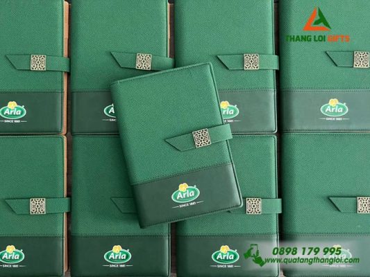 So Da Bia Cong Mau Xanh La - In Logo Doanh Nghiep Arla