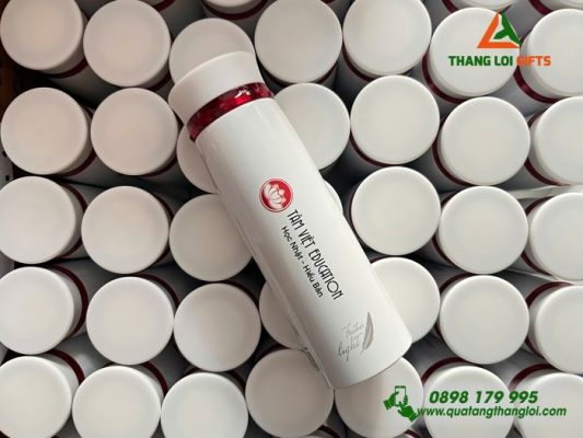 Binh Giu Nhiet Lock&Lock LHC4131 450ml - Mau Trang - In Logo TAM VIET Education