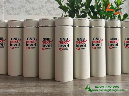 Binh Giu Nhiet Son Nham Mau Trang Kem - In Logo Ngan Hang HSBC