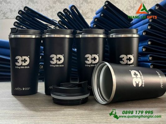 Ly Giu Nhiet 510ml Mau Den - Khac Logo Y Nha Khoa 3D