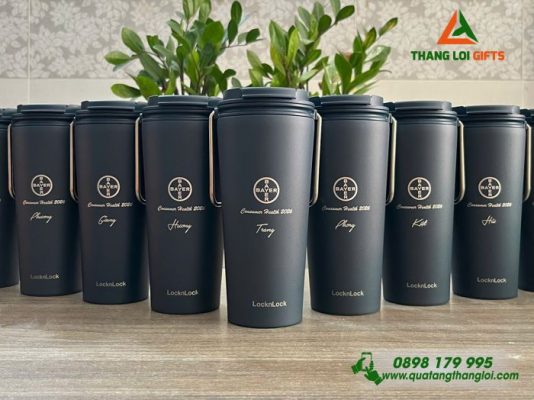 Ly Giu Nhiet Lock&Lock LHC4269 540ml Mau Xanh Navy - Khac Logo Doanh Nghiep BAYER